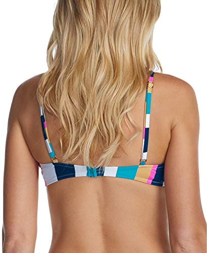 Raisins Sutiã de biquíni feminino Belle Mar listrado com anel de vedação, Faixa Belle Mar, XL