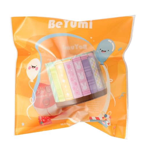 Image of BeYumi Pastel Bookshelf Border Trim - 65ft Back to School Colorful Pastel Books Rolled Border Trim Floral Bunny Bookshelf Bulletin Board Library Classroom Office Chalkboard Home Wall Party Decoration