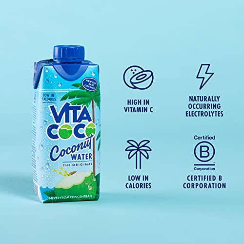 Vita Coco - Pure Coconut Water (330ml x 12) - Naturally Hydrating - Packed With Electrolytes - Gluten Free - Full Of Vitamin C & Potassium