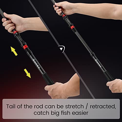 Gonex Teleskop Angelrute und Rolle Combo Set Angelrute Kit mit Angelschnur Angelköder Zubehör und Tragetasche für… – Bild 4