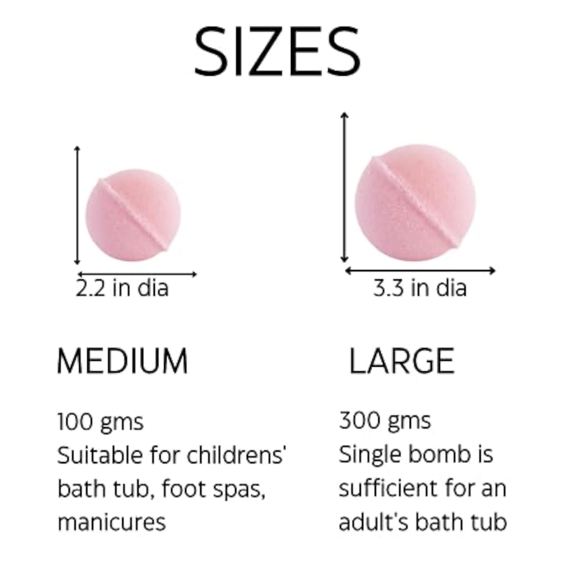 Large Rose Essential Oil Bath Bomb, 300g