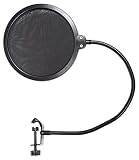 Rockville RockPop Double Screen Recording Mic Pop Filter with Gooseneck
