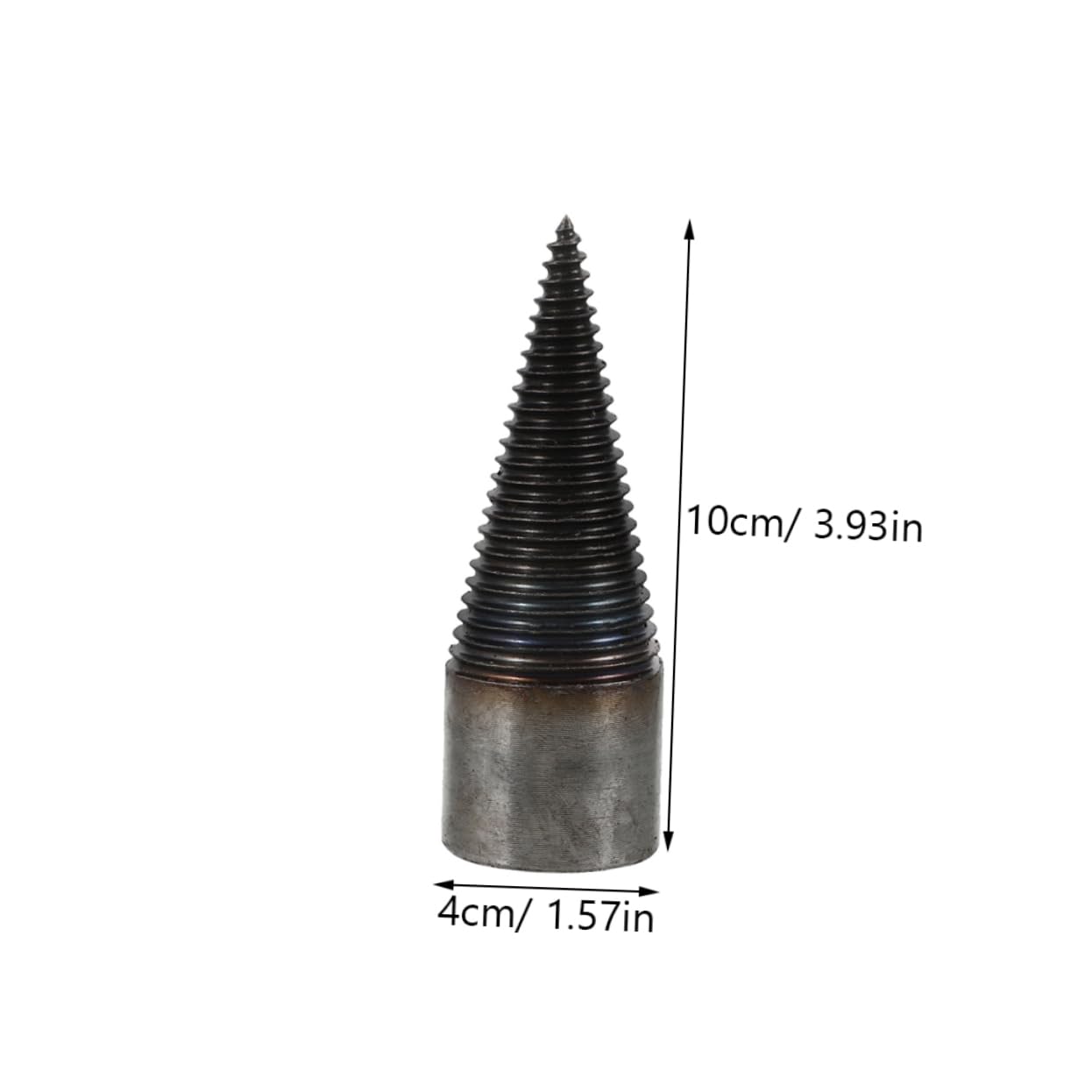 Punta per Trapano per Spaccalegna in Acciaio al Carbonio ad Alta Resistenza 42mm Riduzione Attrito, Semplice da Usare la Spaccatura di Grandi Quantità di Legna da Ardere