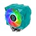 Produktbild Iceberg Thermal IceSLEET X5 Intel & AMD Doppel Tower Hochleistungs-CPU-Kühler 5 Kupfer-Heatpipes, vernickelt, adressierbar, RGB ARGB 120 mm PWM-Lüfter