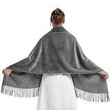 YJZQ Châle d'épaule Chaud Femme Écharpe 160CM Étole fausse fourrure Manteau de Soirée années 1920 Style Vintage pour Cérémonie Fête Cape Mariage Boléro Cape Viking