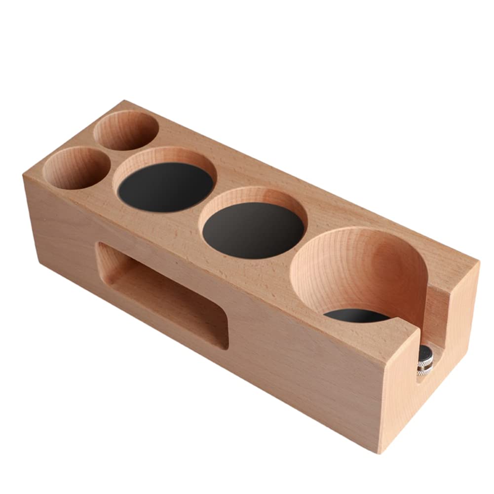 y-luck y- Portamanomissione caffè da 58 Mm Base di Supporto per Riempimento in Legno Tappetino per Pressa per caffè Espresso Stand Filtro