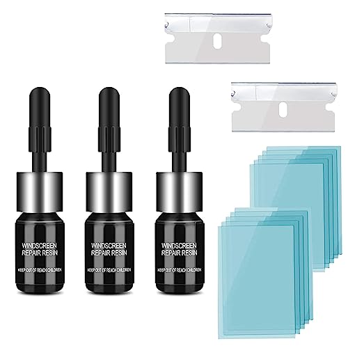 Tizoerly 3 Pcs Windshield Crack Repair Kit, Automotive Glass Nano ...