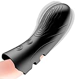 2025 Newly Electric Silicone Finger Sleeves Finger Massage, 10 Vibrations, Women Viboators Toy Viboatorr Waterproof Rechargeable Gifts for Women and Couple (Black)