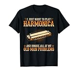 Armónica Solo quiero tocar la armónica e ignorar todos mis problemas de viejo camisa