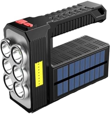 Güneş Enerjili 8 Gözlü Kamp Lambası Solar ve Uzun Menzilli Kamp Feneri Yüksek Performanslı Işıldak - Görsel 1