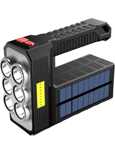 Güneş Enerjili 8 Gözlü Kamp Lambası Solar ve Uzun Menzilli Kamp Feneri Yüksek Performanslı Işıldak