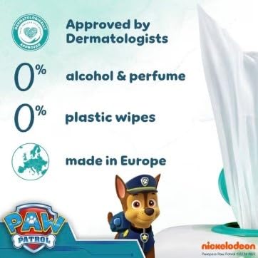 Miniatura 5 de Pampers Harmonie Aqua Baby Toallitas Húmedas Paw Patrol, 15 Paquetes De 48 Toallitas Húmedas, 720 Toallitas Húmedas Para Bebés Que Ayudan A Restaurar El Ph Natural De La Piel, Loción Ligera Con Un 99