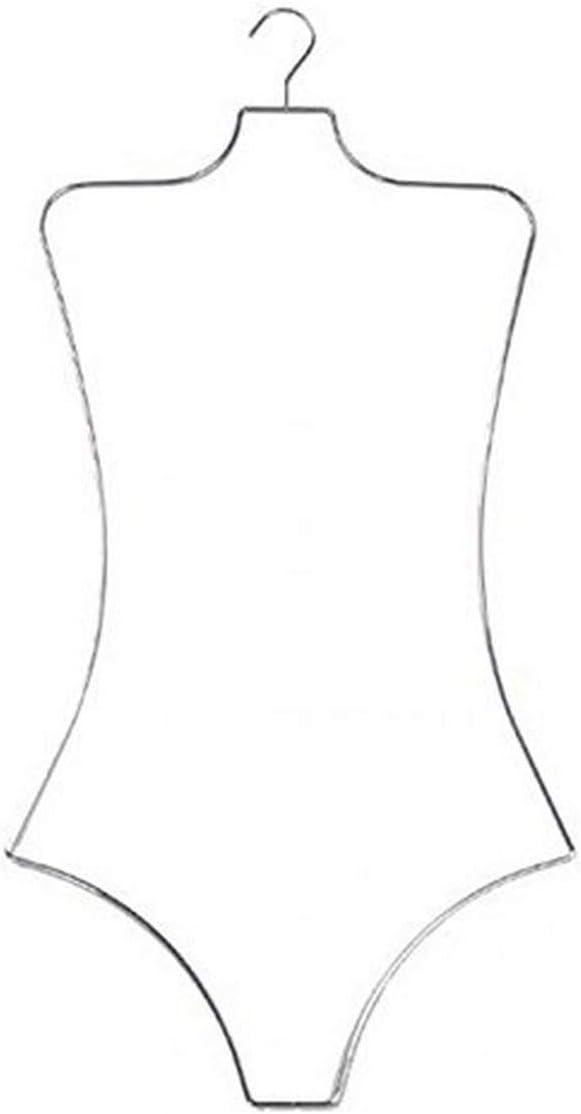 NAHANCO BFWC12 Ladies Wire Body Shape Swimwear/Bikini Hanger, Chrome (Pack of 12)