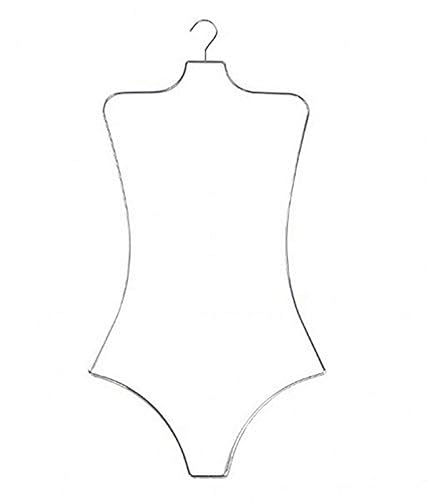 NAHANCO BFWC12 - Colgador de traje de baño con forma de cuerpo de alambre para mujer, cromado (paquete de 12)
