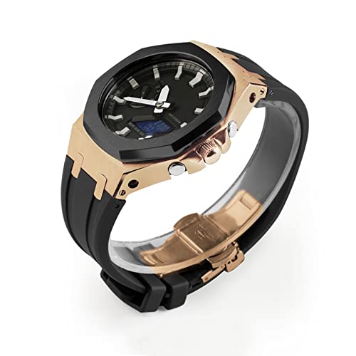 Bracelet GA2100 en caoutchouc fluoré et lunette métal haut de gamme