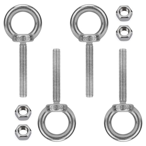 Pernos de ojo M8 con tuercas en acero inoxidable para reparar muebles y columpios