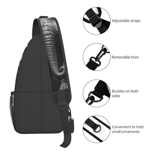 Bolso tipo bandolera deportivo para mujer y hombre negro miniatura 4