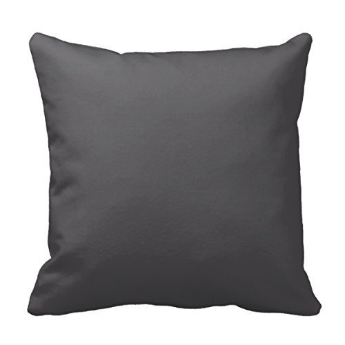 1ZMountletstore Charcoal Grey Gray Solid Trend Color Background GQ407 Cotton and Linen Cushion Cover Pillowcases Cover for bed sofa gift choice 18 x 18