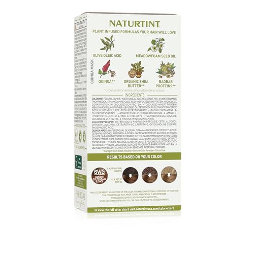 Image of Naturtint 6WG Radiant Golden Dark Blonde Permanent Hair Color (Pack of 1), Ammonia Free, Vegan, Cruelty Free, up to 100% Gray Coverage, Long Lasting Results (Packaging may vary)