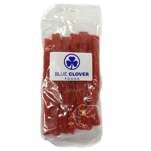 Jumbo Strawberry Licorice Twists Candy | By Blue Clover Foods | Classic Strawberry Twists | 16 Ounce Stand-Up Resealable Bag | 1 Pound #TOP1