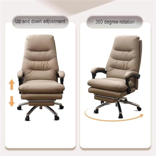 Ergonomischer Chefsessel mit Rückenlehne und Armlehnen, ideal für Büros und Heimstudien-4