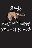 Photo Gallery sloths make me happy you not so much: blank lined journal for sloth lovers Photo Gallery sloths make me happy you not so much: blank lined journal for sloth lovers