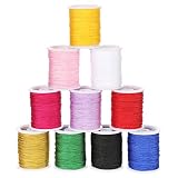 10 Colors 1mm Nylon Cord for Jewelry Making Necklace Bracelet Macrame Satin Nylon Trim Cord Chinese