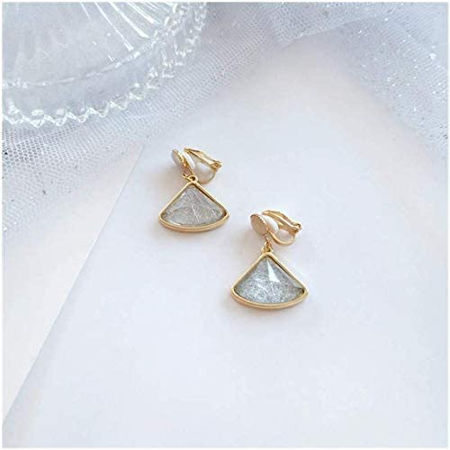 Boucles d'oreilles en argent sterling 925 et opale véritable style éventail chic