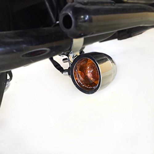 Amazon | バイク ベゼル タイプ ウインカー 【シルバー オレンジレンズ