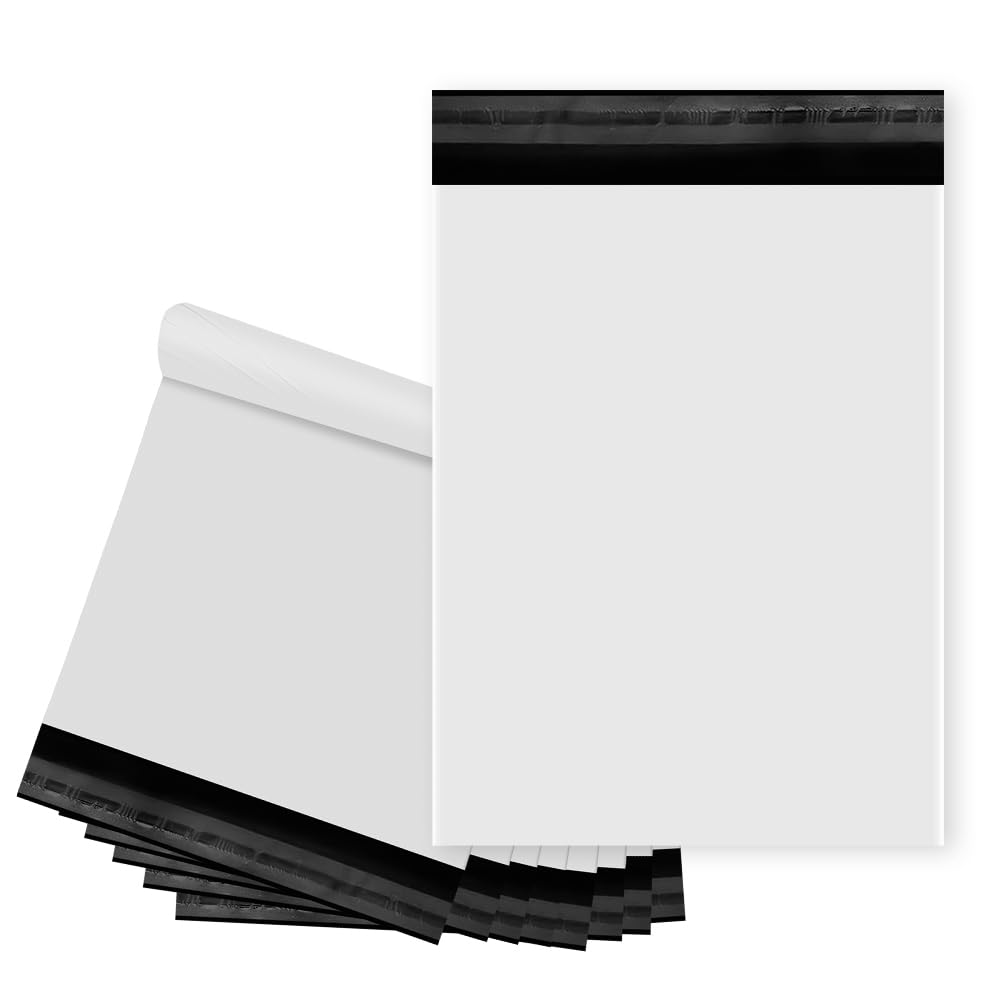 White Poly Mailers 12x15.5 Inch, 200 Pack