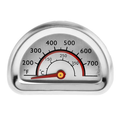 MOOTVGOO BBQ Grill Lid Thermometer, Stainless Steel Temperature Gauge Heat Indicator Replacement Fit for Charbroil Grill, Replaces 463271314, 463247412, 463247512, 463225315, 463434313