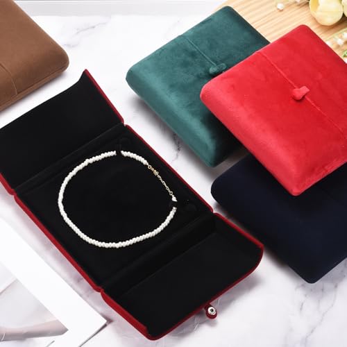 Boîte à en velours grande boîte cadeau pour collier et boucles d'oreilles