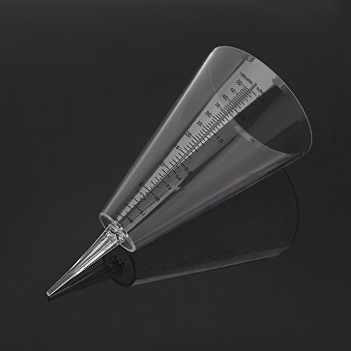 Outdoor Rain Gauge, Plastic Clear Conical Rain Measure Gauge Meter For Garden Yard With Stake, Easy To Read #TOP21