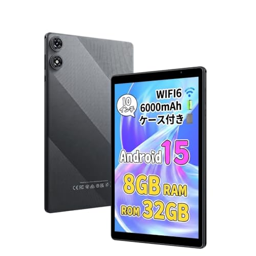Amazon.co.jp: タブレット 10インチ Wi-Fi6モデル Android15 8GB RAM+