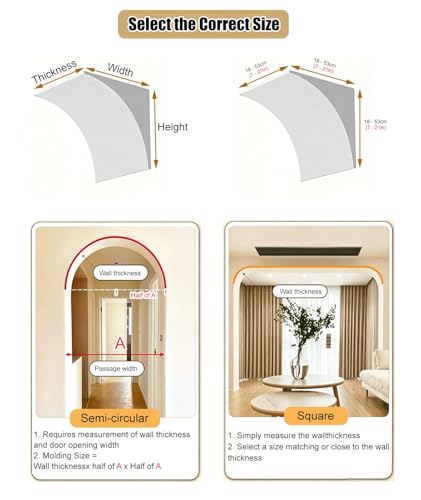 Kits de decoración prefabricados para arcos interiores con moldes de espuma para marcos de puerta 7