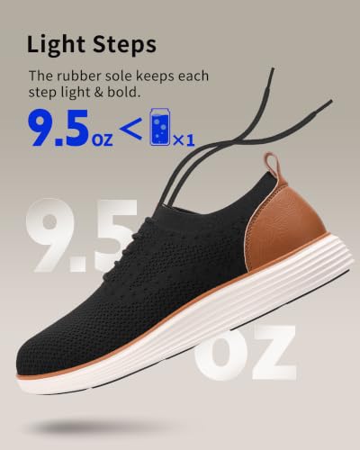Image of VILOCY Men's Casual Dress Sneakers Lace-Up Oxfords Business Mesh Breathable Walking Shoes Tennis Comfortable