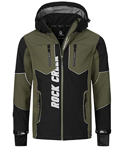 Rock Creek Herren Softshell Jacke Outdoor Jacke Windbreaker Übergangsjacke...