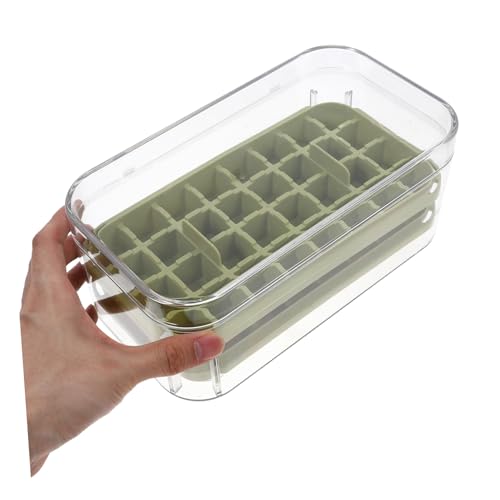 Molde reutilizable para cubos de hielo con tapa y contenedor miniatura 4