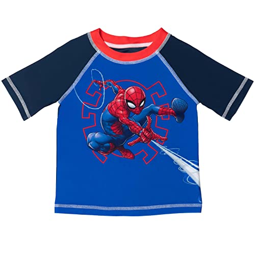Image of Marvel Boys' Swimwear 2-Piece Rashguard and Swim Trunks Set Toddler to Big Kid