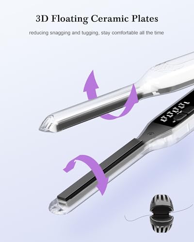MELYDO Mini Glätteisen Für Kurze Haare, 2 in 1 Haarglätter und Lockenwickler für Glätten und Locken… – Ansicht 6