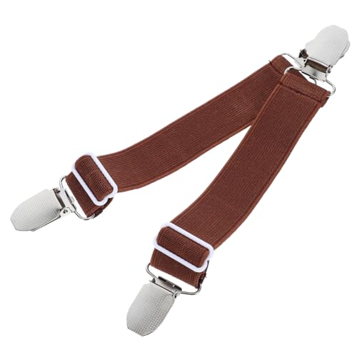 KOMBIUDA 1 Pair Adjustable Elastic Sheet Fasteners Clips Heavy Duty Bed Sheet Straps for Mattress Covers Sofa Covers Pant Legs Versatile Durable Grippers for Cycling Home Use