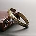 Lurtwais 1 Piece Brass Vintage Bangle Vintage Solid Elegant Open Bangle Vintage Inspired Bangle Vintage Brass Flourish Bangle