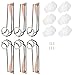 YOUTHINK 6pcs Billiards Table Rail Pockets, Stainless Steel Billiard Table Slide Track with Net Pockets Set for Firm Fixation Ideal for Home Billiards Table Setup