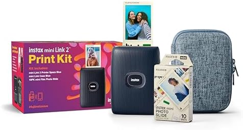 Instax Fujifilm Mini Link 2 Xmas Bundle, Space Blue