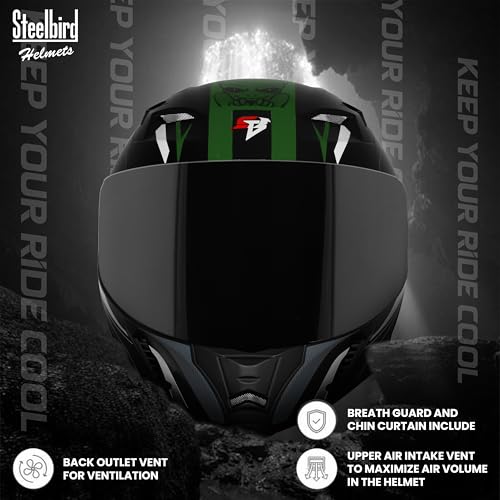 Image of Steelbird SBA-20 Strange ISI Certified Flip-Up Helmet for Men and Women