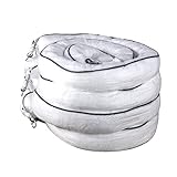 CTRL+Z The Rag Factory - Oil-Only Boom, Oil Absorbent Boom, Spill Kit Booms with Durable Mesh Skin, 5 x 10 inches, 4-Piece Bale
