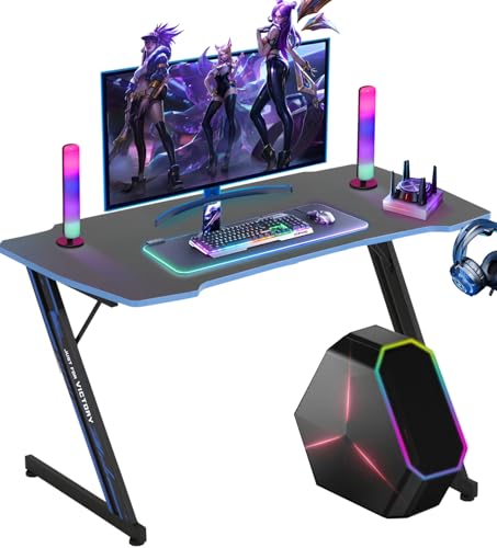 XXkseh 39 in Gaming Desk Hook - Z-Shaped Computer Table for