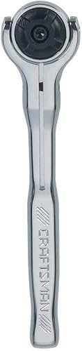CRAFTSMAN Trinquete, cabeza de pera, cabeza giratoria, SAE, 72 dientes, 1/4 pulgadas (CMMT99421)