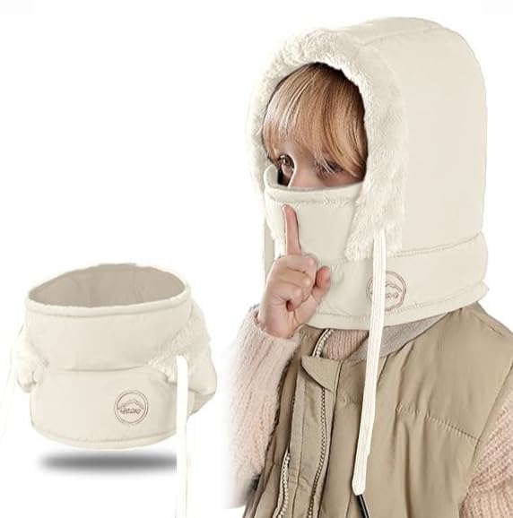 Gorro térmico tipo pasamontañas de forro polar para abrigar a niños 6