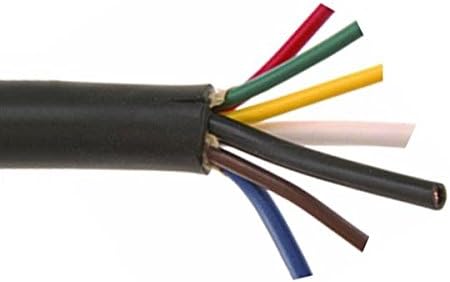 20 FEET 7 WIRE TRAILER CABLE 2-10 GAUGE 1-12 GAUGE AND 4-14 GAUGE FOR RV CAMPER TRAILER UTILITY TRAILER